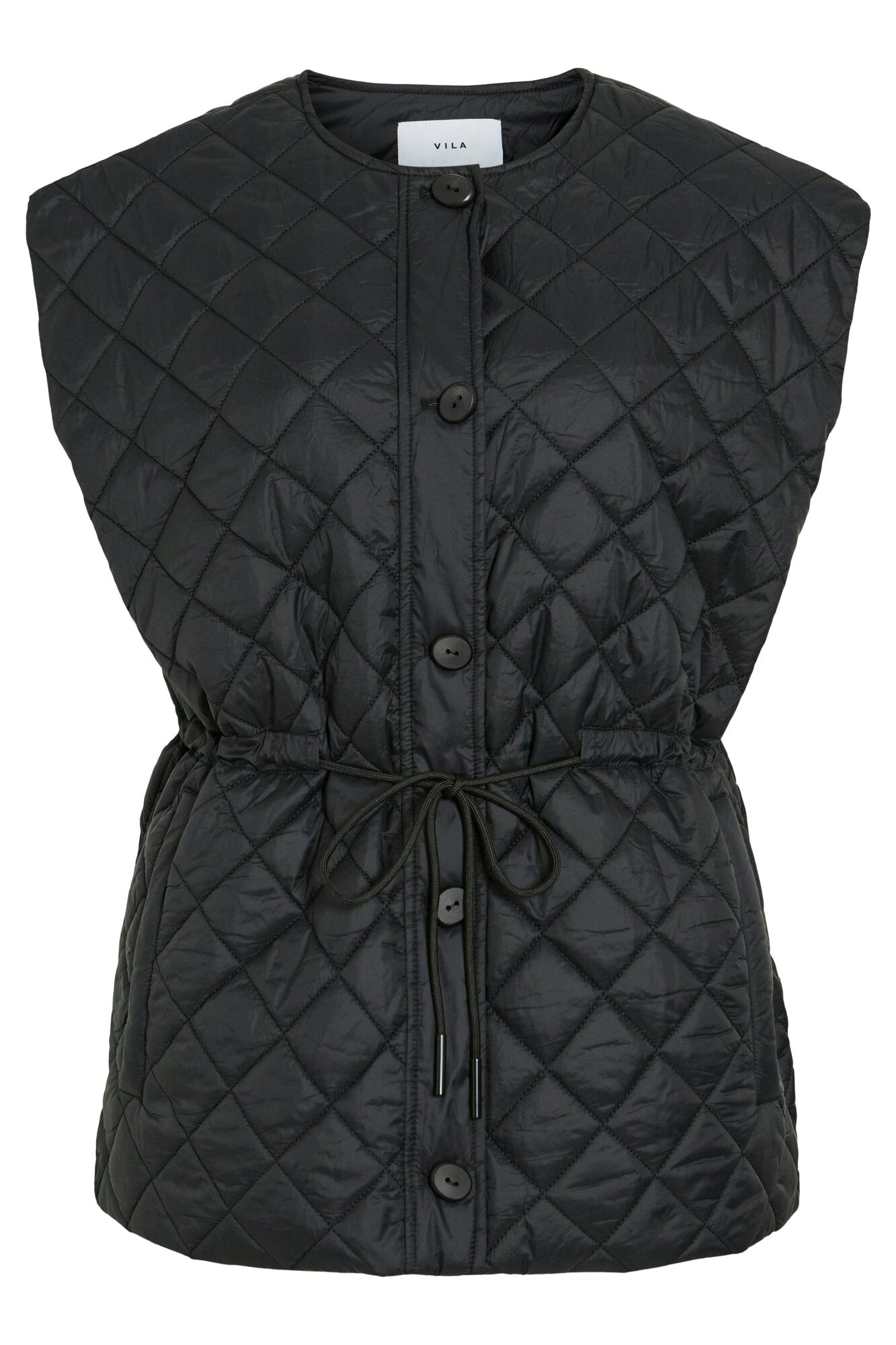 Vibenji quilted vest - sort