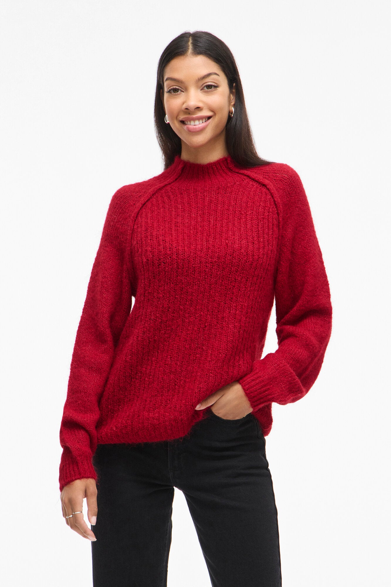 Vibows highneck striktrøje - Jester red