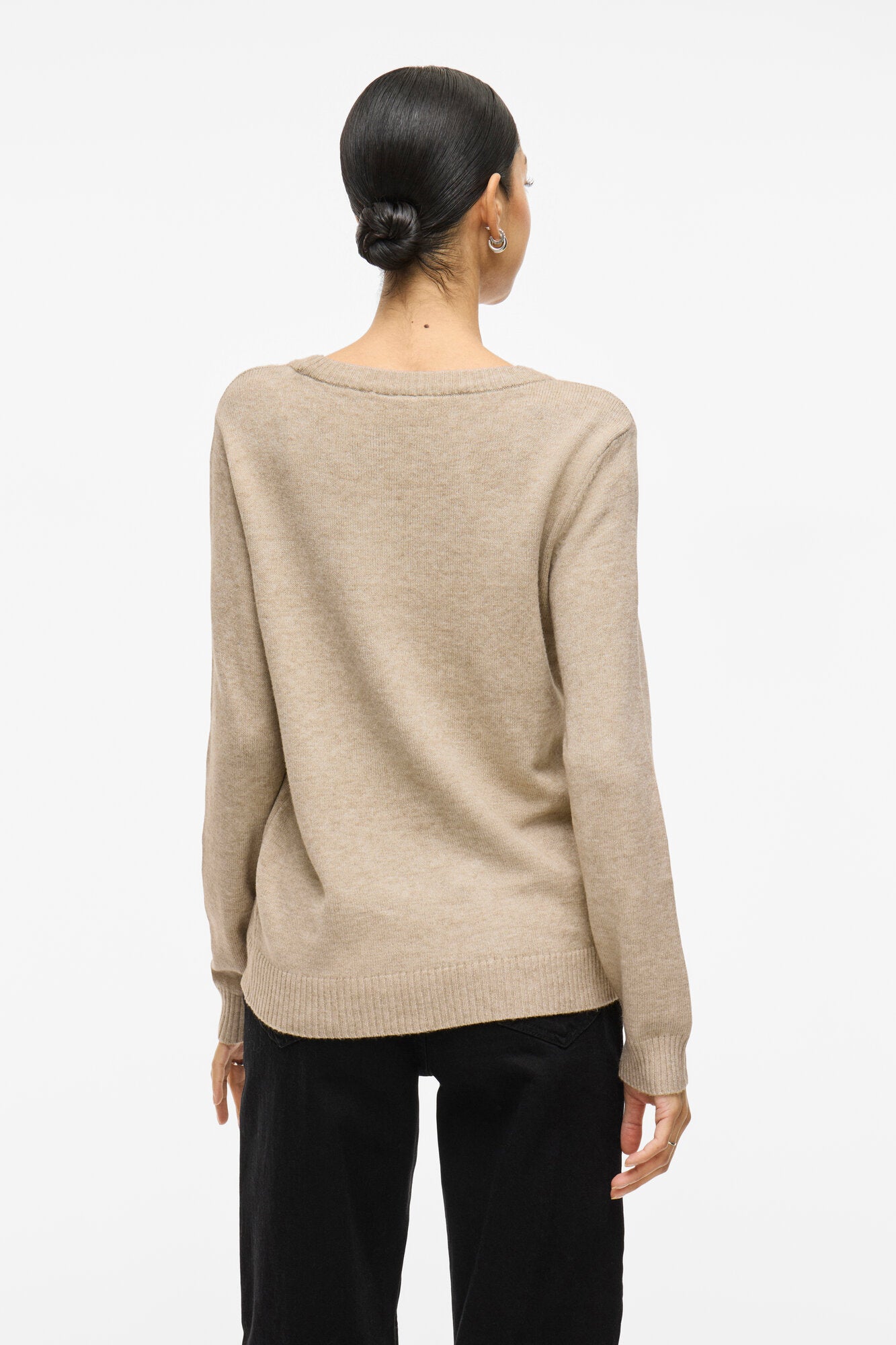 Viril O-Neck striktrøje - Natural Melange