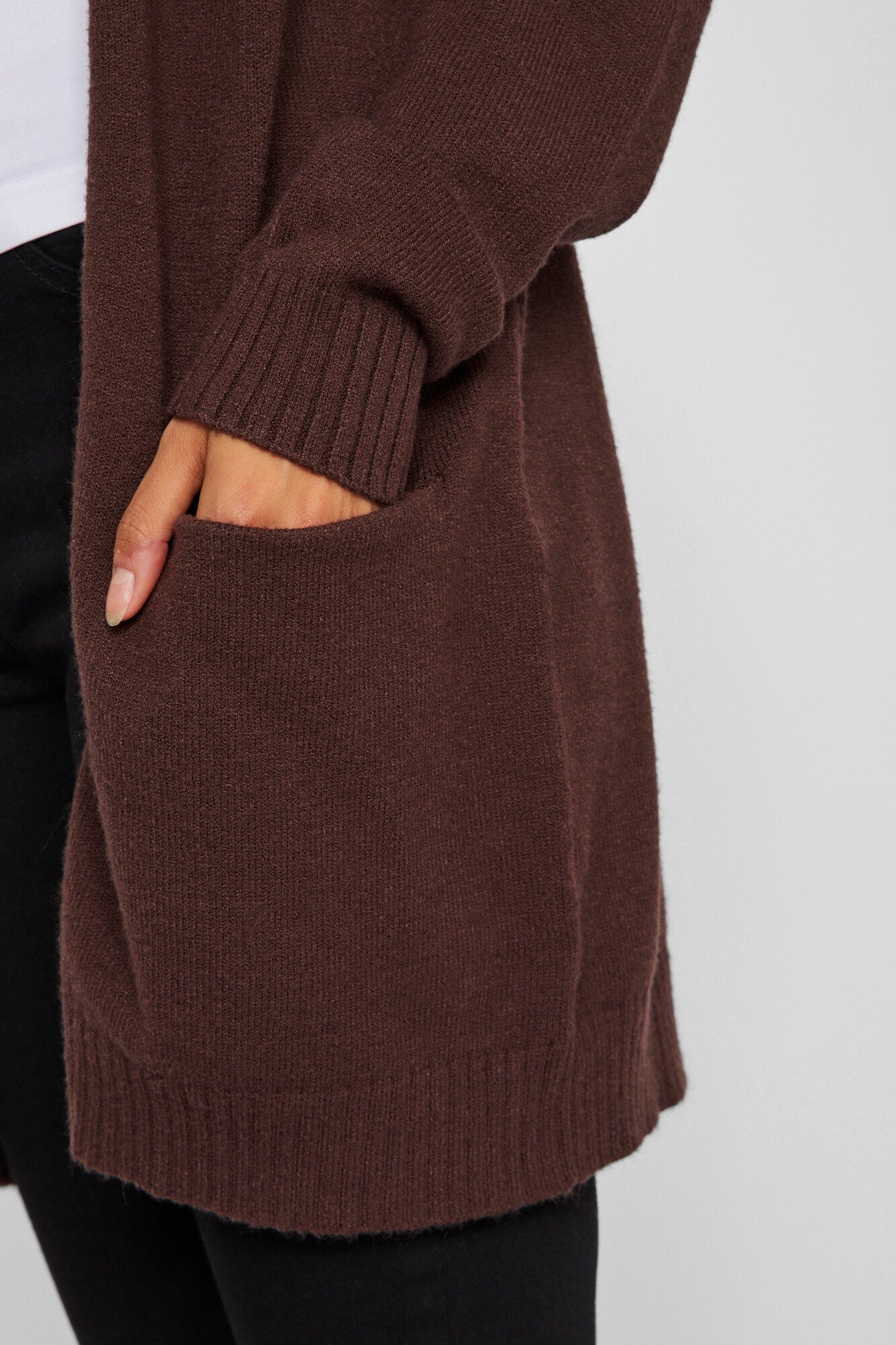 Viril strik cardigan - Coffee Bean