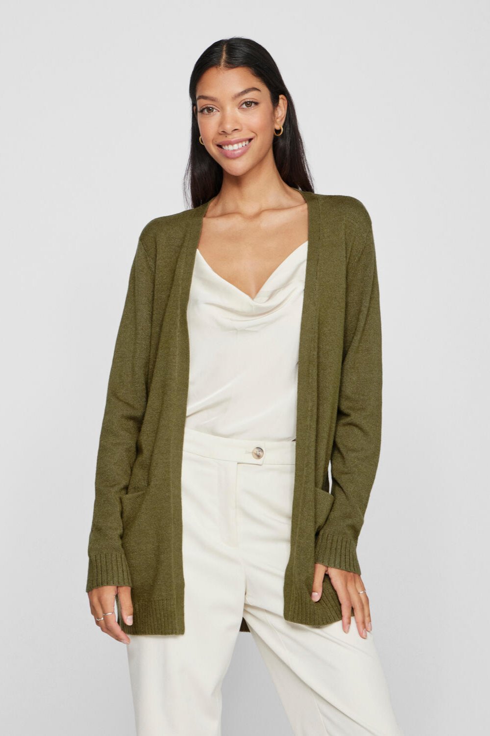 Viril Open Knit cardigan - Capulet Olive