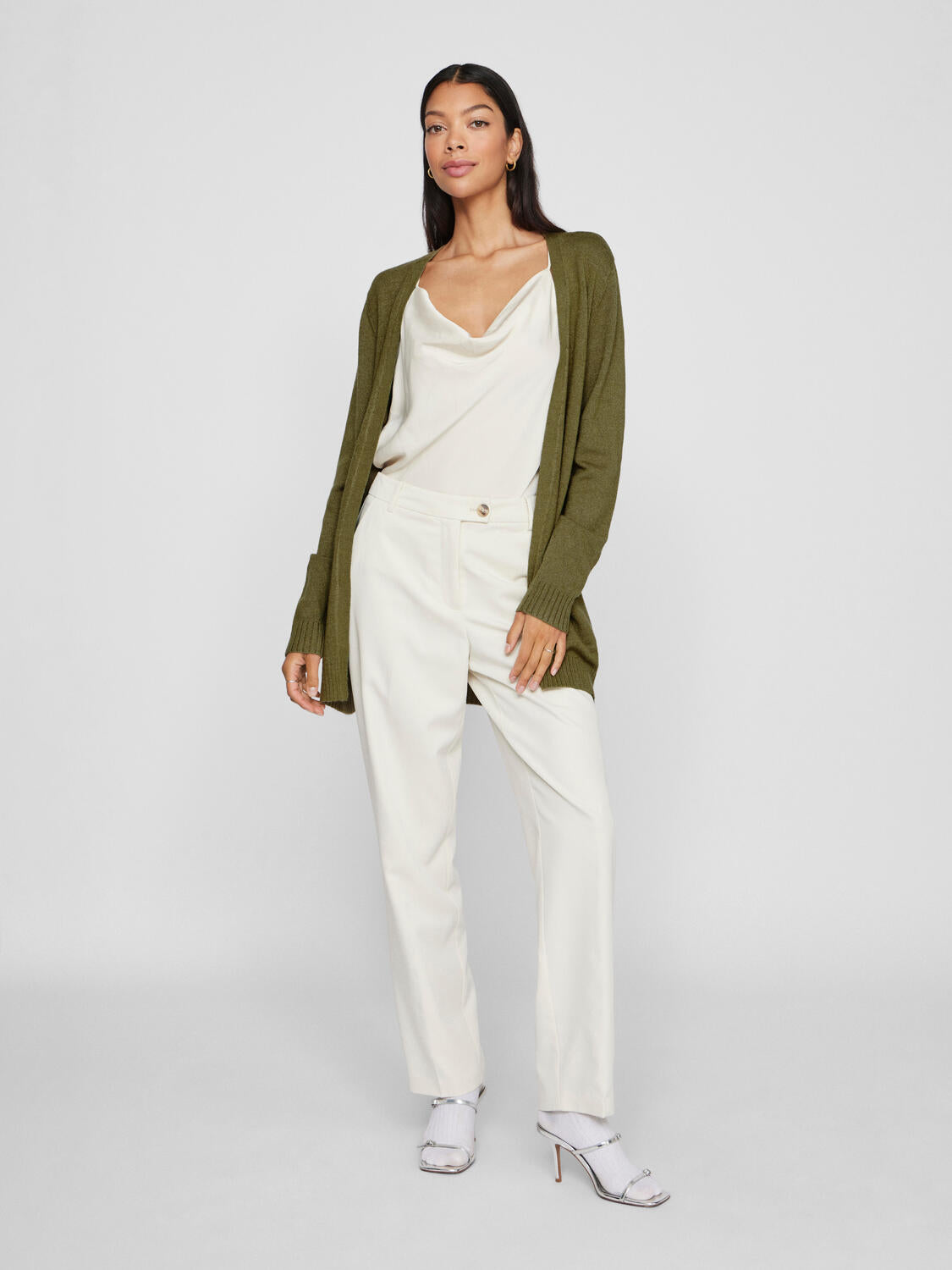 Viril Open Knit cardigan - Capulet Olive