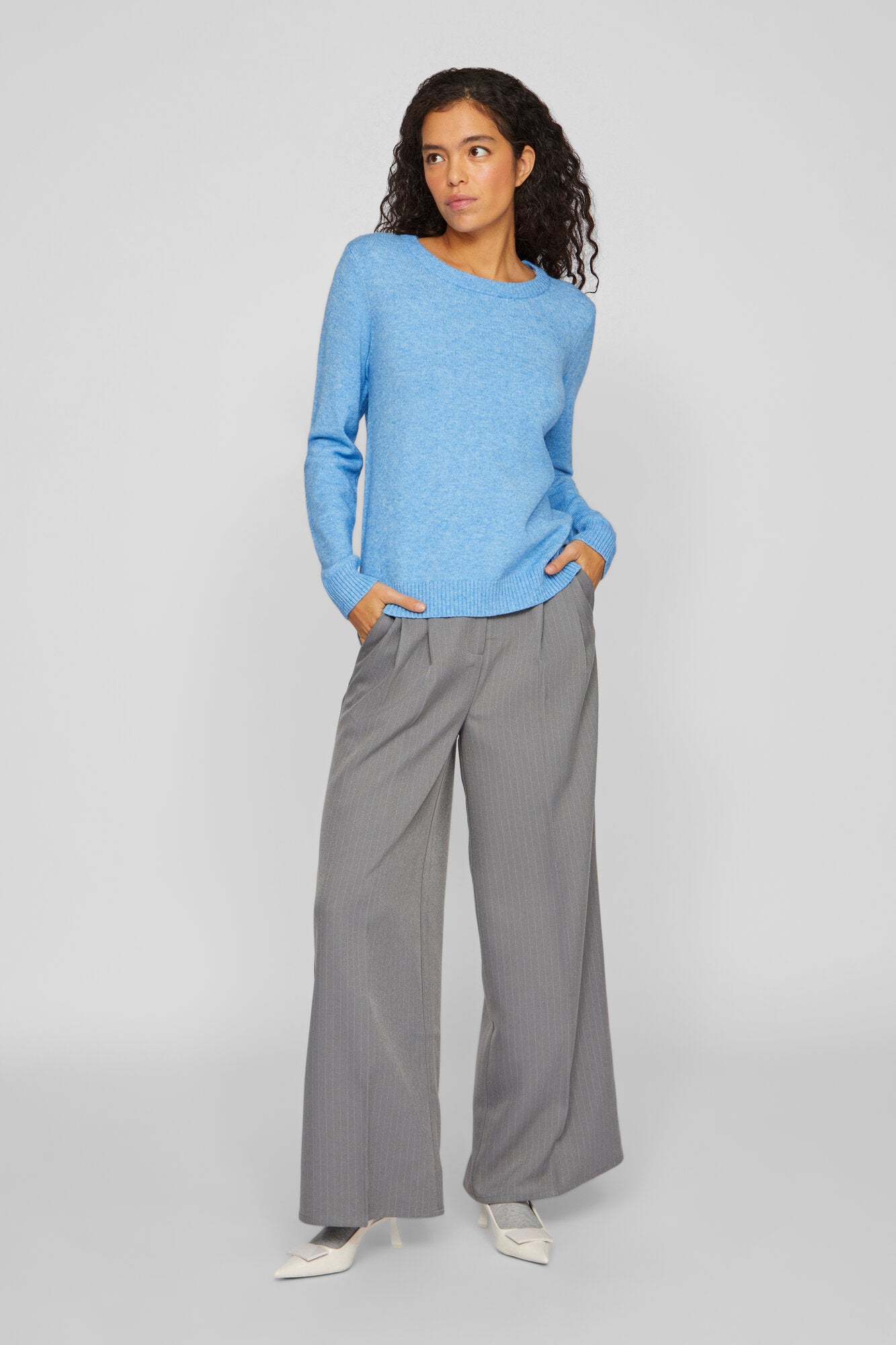 Viril O-Neck striktrøje - Blissful Blue