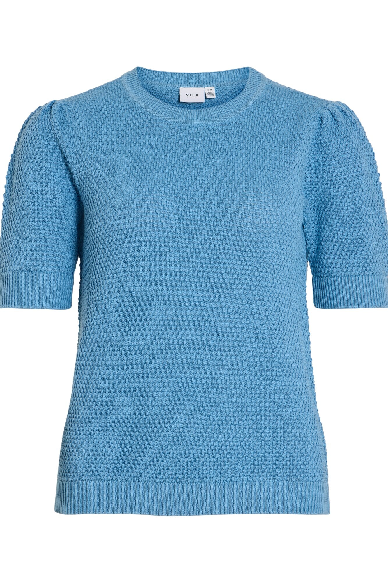 Vidalo kortærmet striktrøje - Blissful Blue