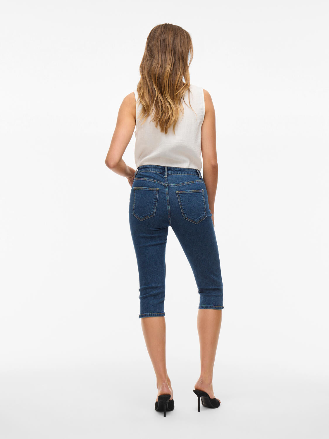 Vijeggy Capri bukser - Medium Blue Denim