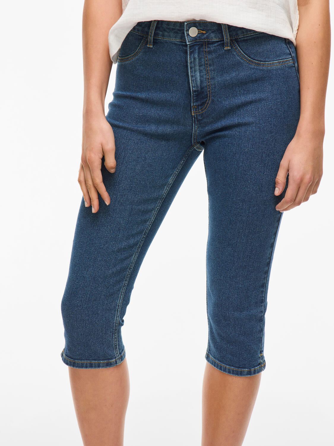 Vijeggy Capri bukser - Medium Blue Denim