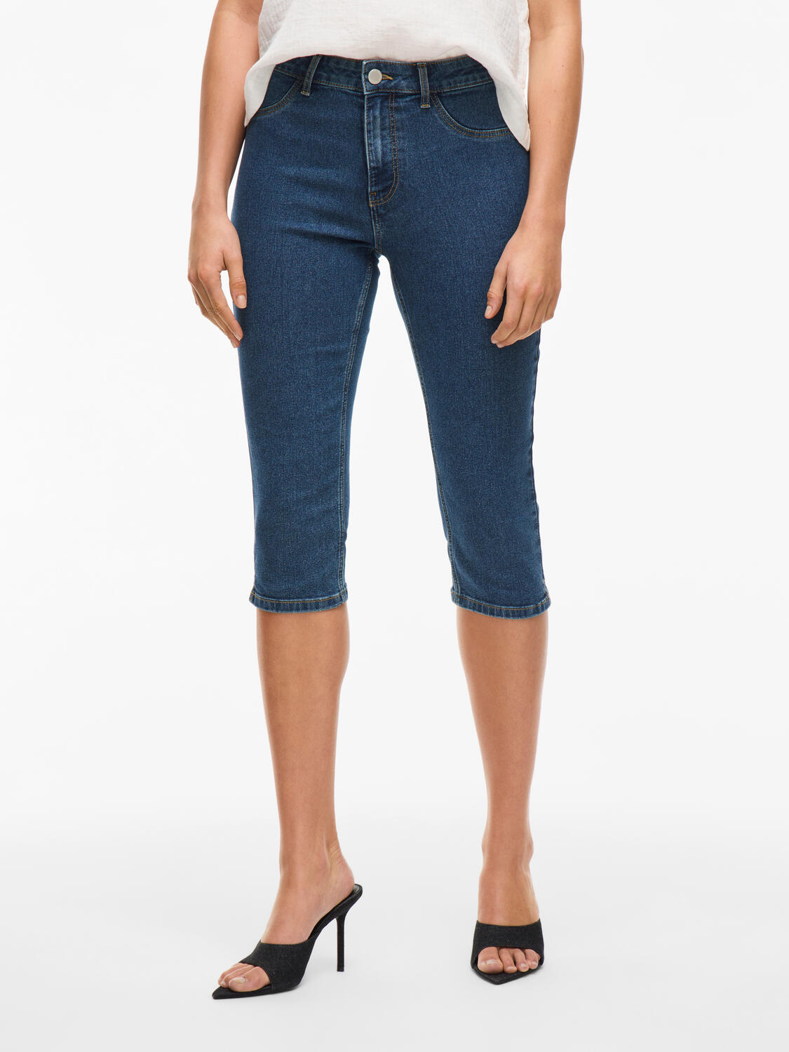 Vijeggy Capri bukser - Medium Blue Denim