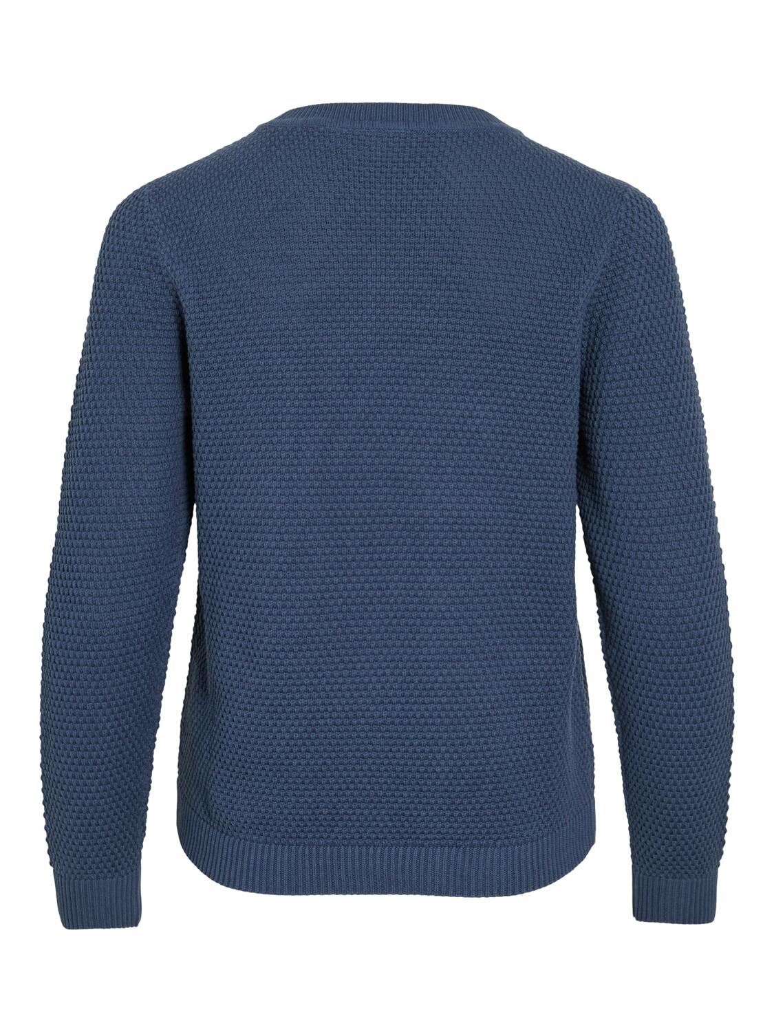 Vidalo o-neck striktrøje - Vintage Indigo