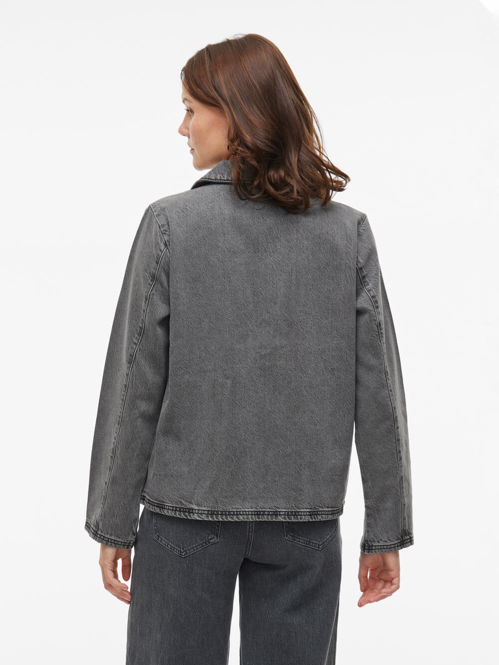 Vikiki Tie denimjakke - Dark Grey Denim