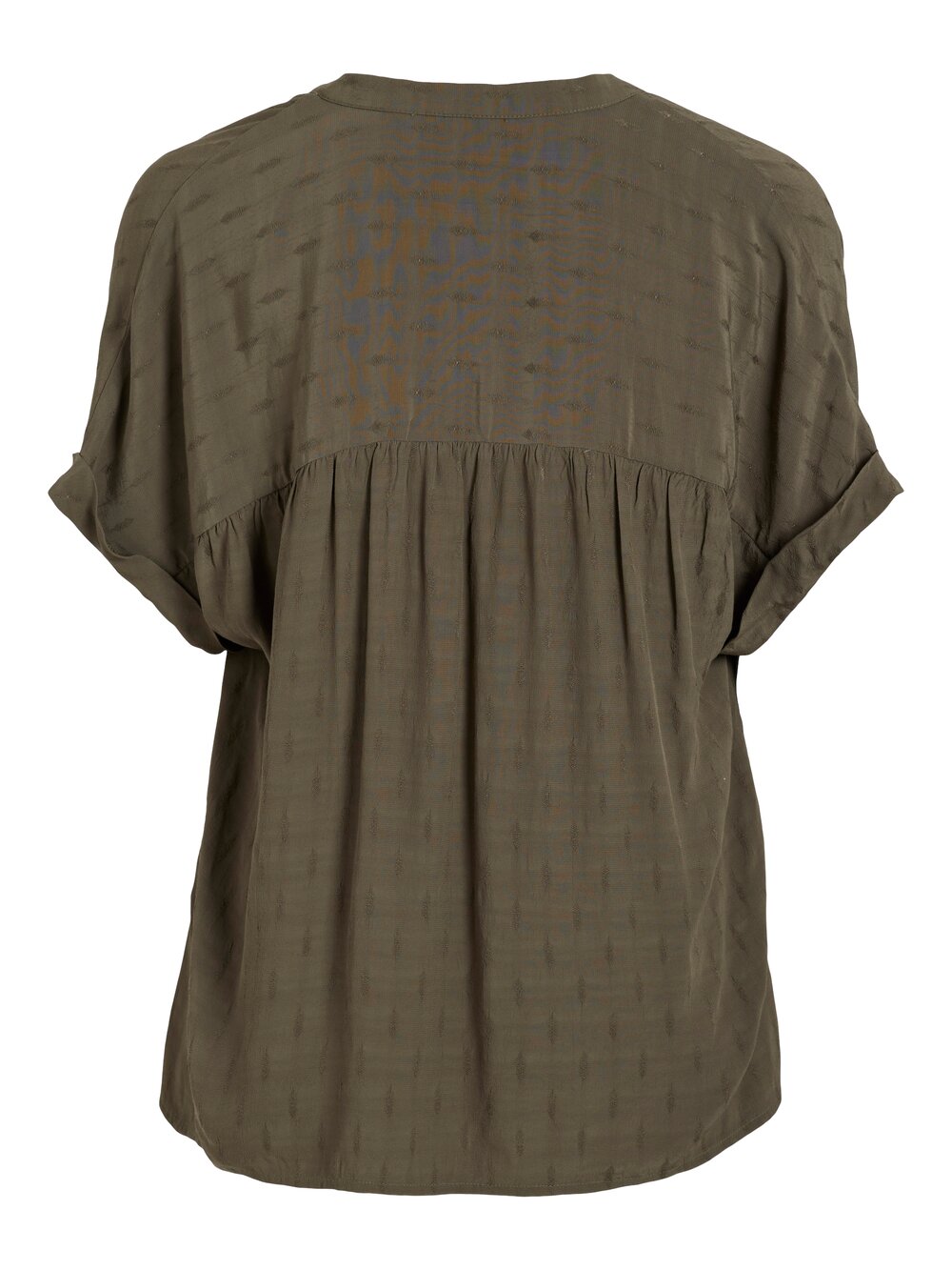 Kala Flower Blur Bluse - Dusty Army