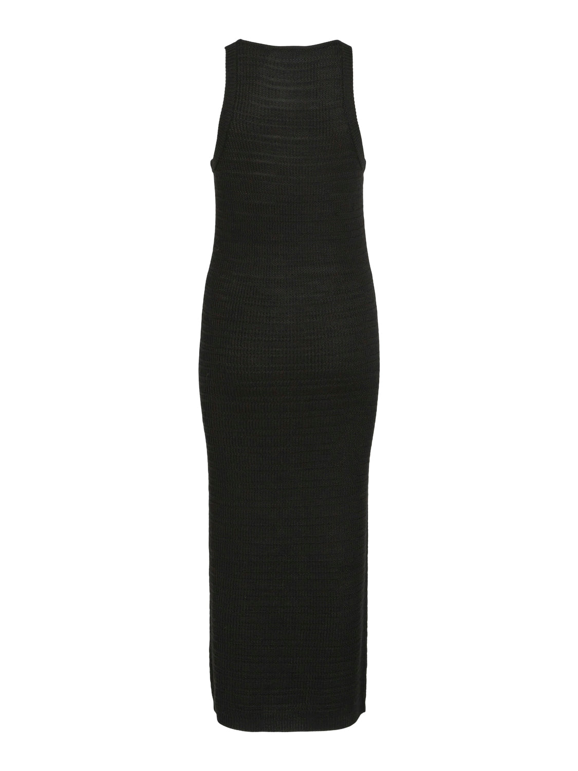 Vimargot Open O-Neck S/L strikkjole - sort