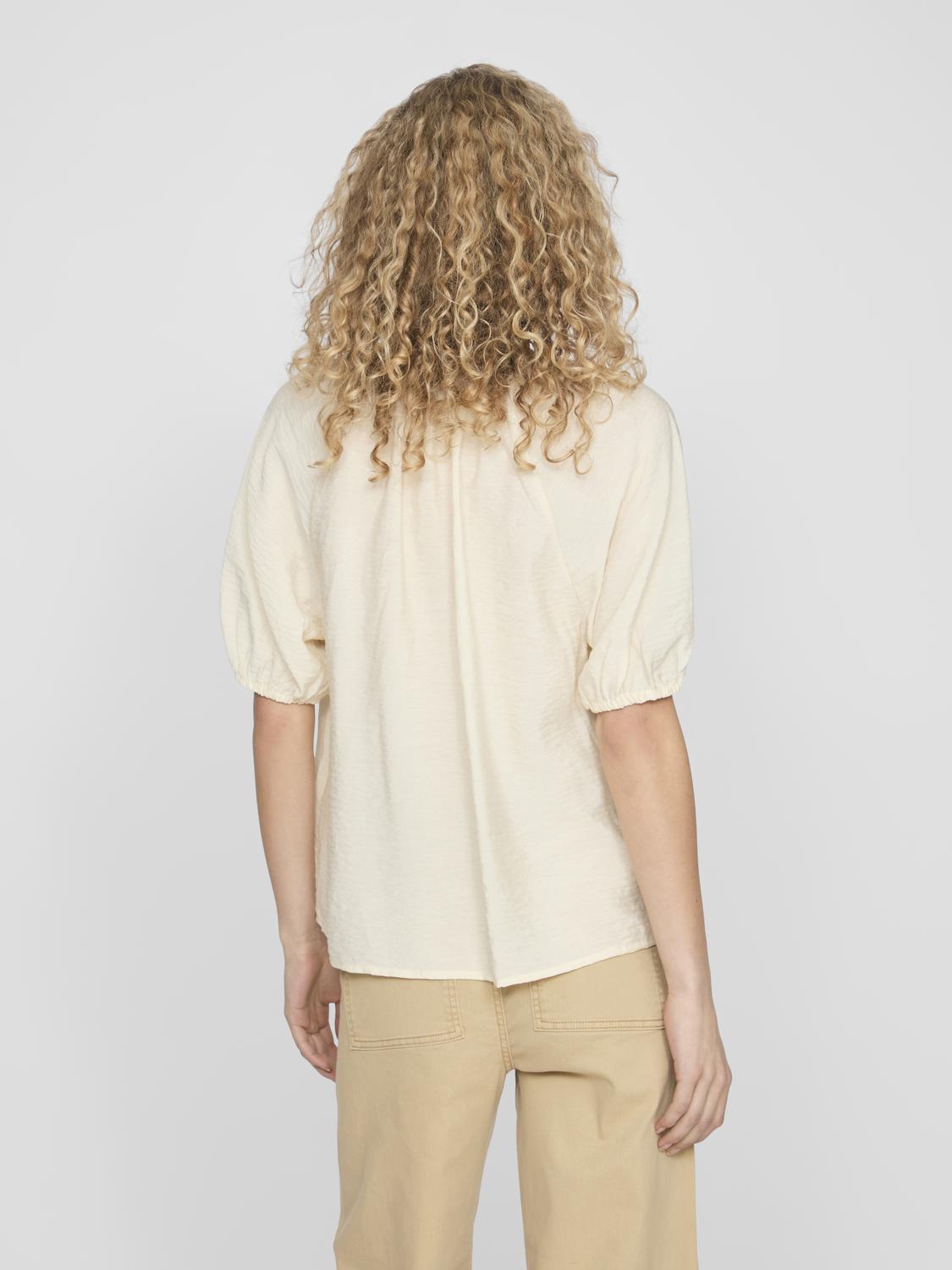 Vidomira V-Neck bluse - Birch