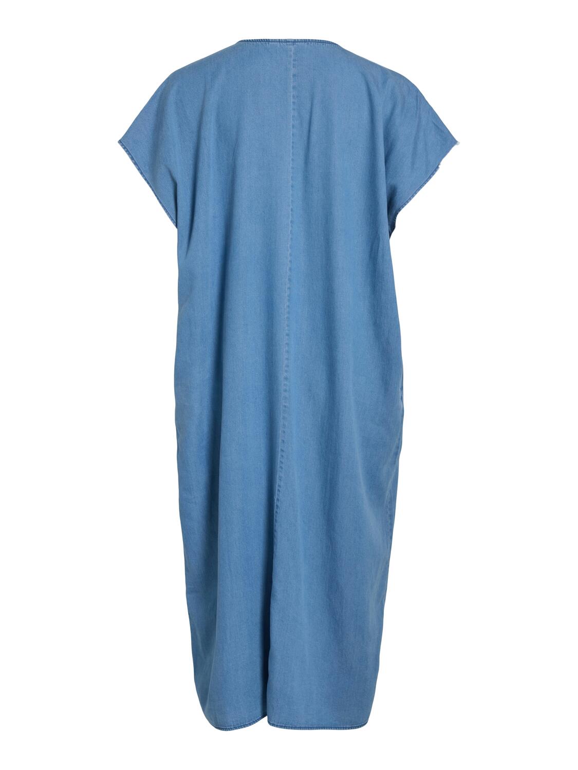 Vinea midi kjole - Medium Blue Denim