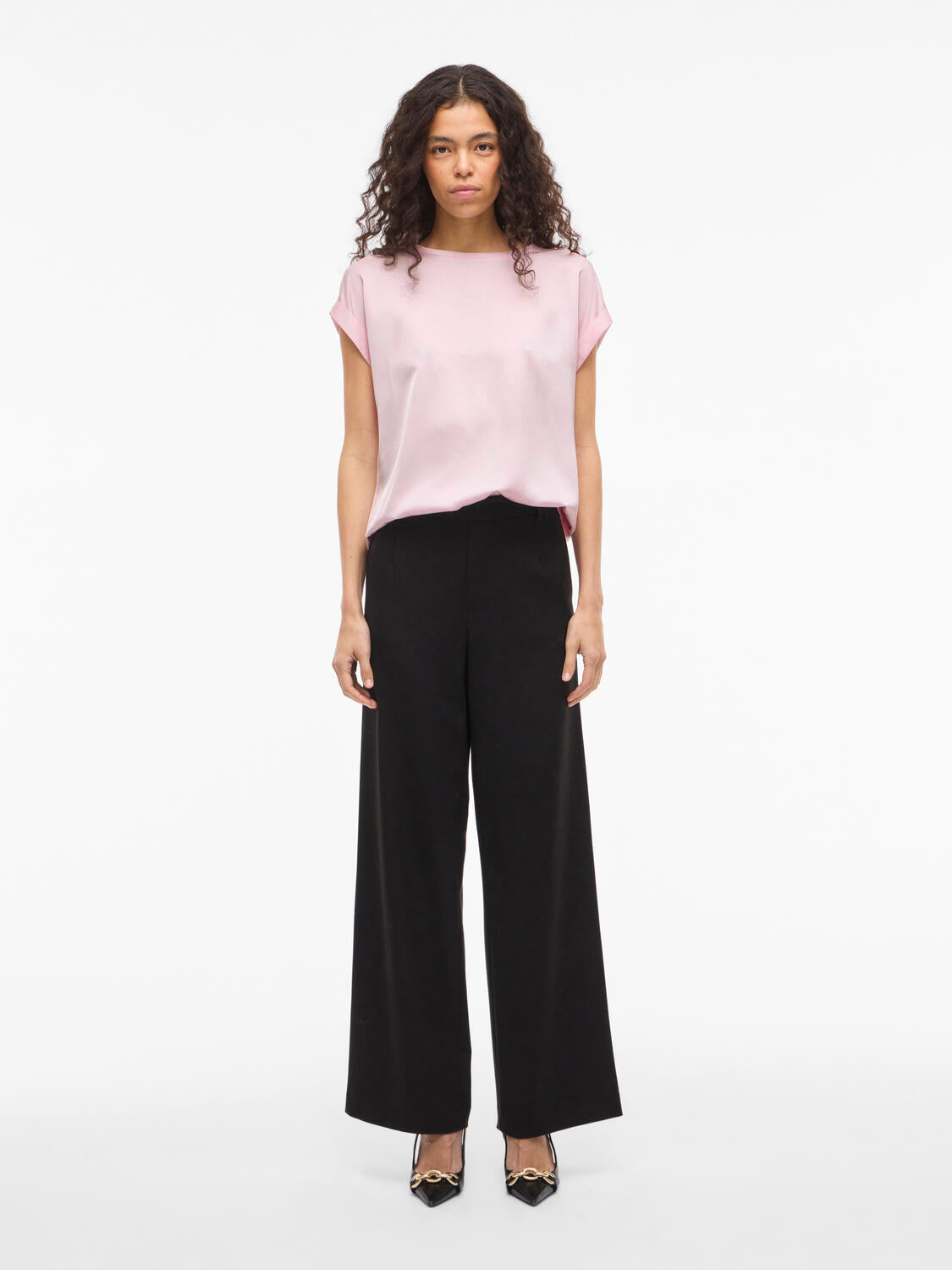 Viellette Satin top - Cherry Blossom