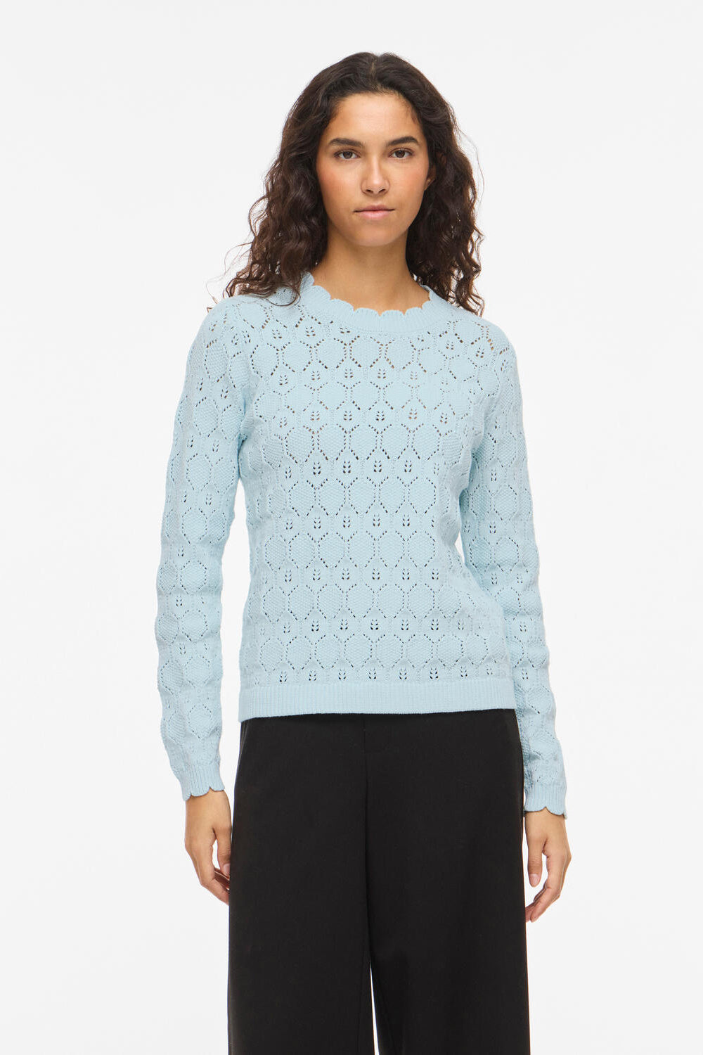Vilowen Pointelle striktrøje - Nantucket Breeze