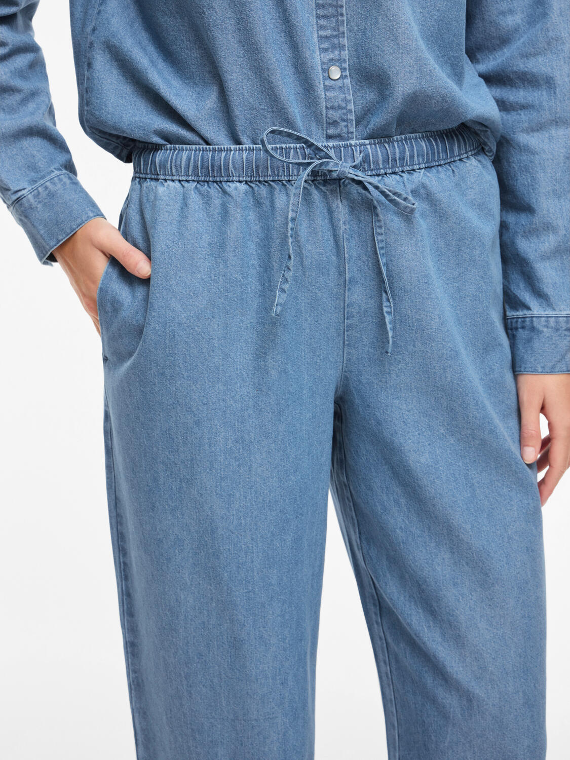 Viconga String bukser - Light Blue Denim