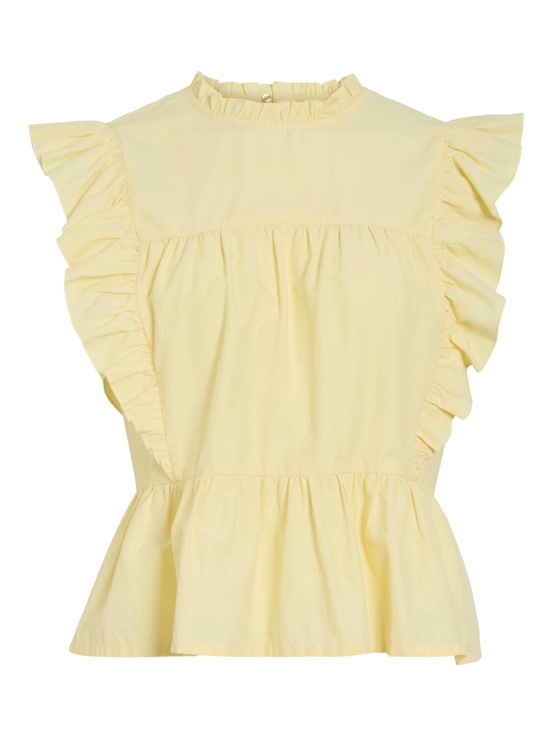 Virufella Frill top - Pale Banana