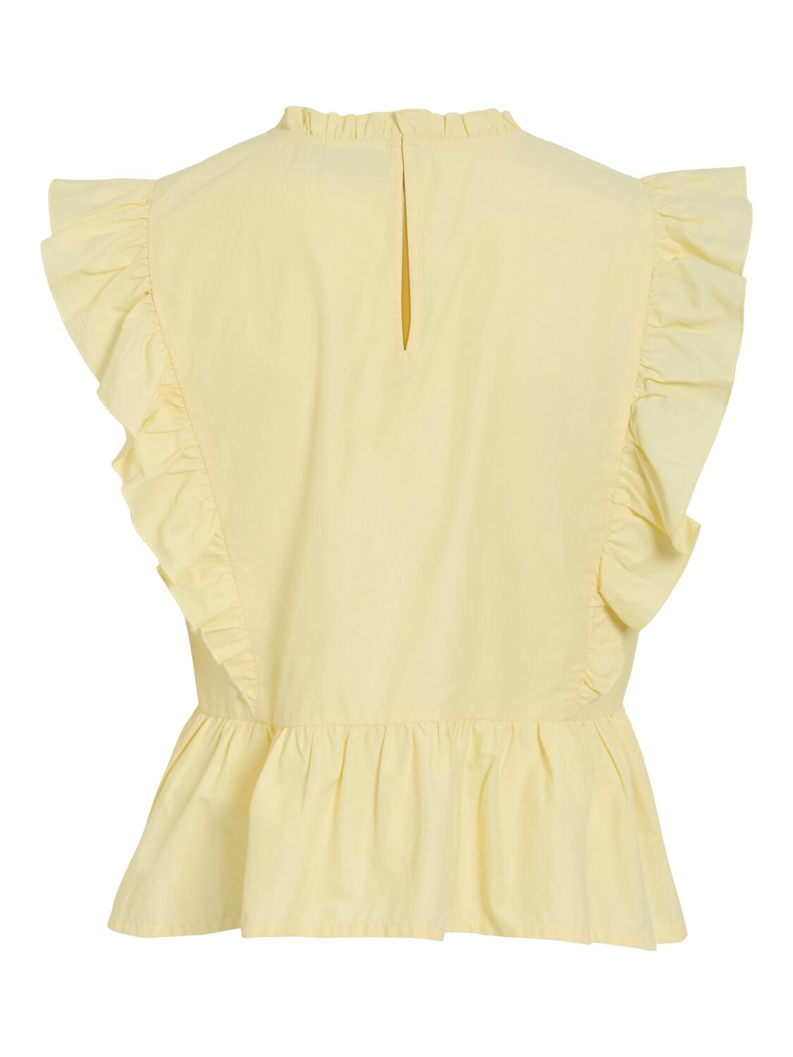 Virufella Frill top - Pale Banana