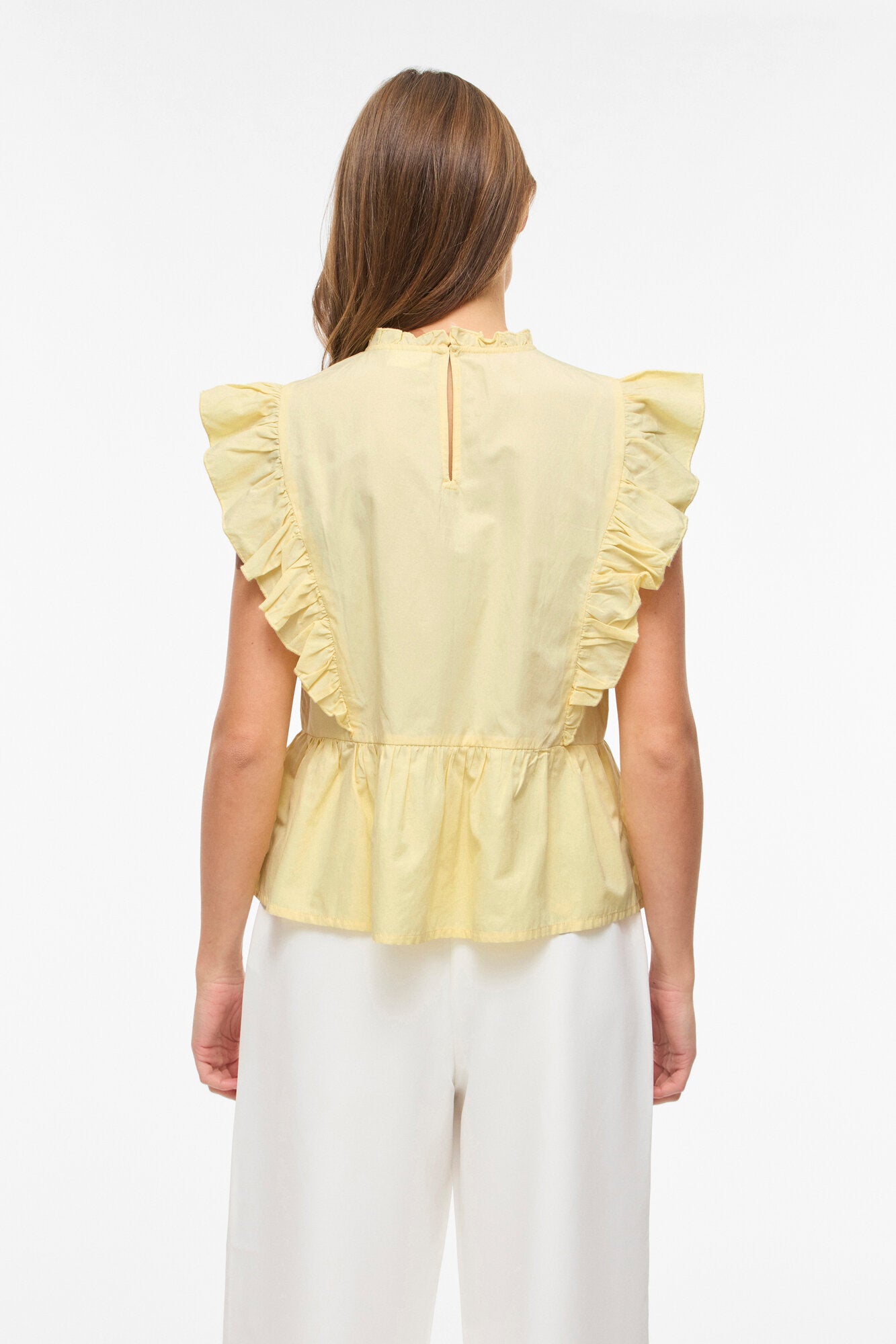 Virufella Frill top - Pale Banana