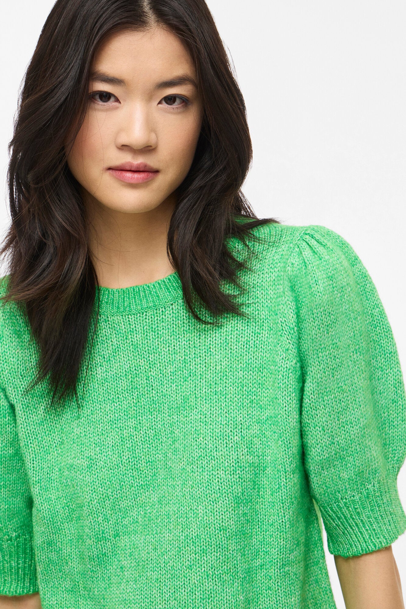 Vibibbi kortærmet striktrøje - Kelly Green