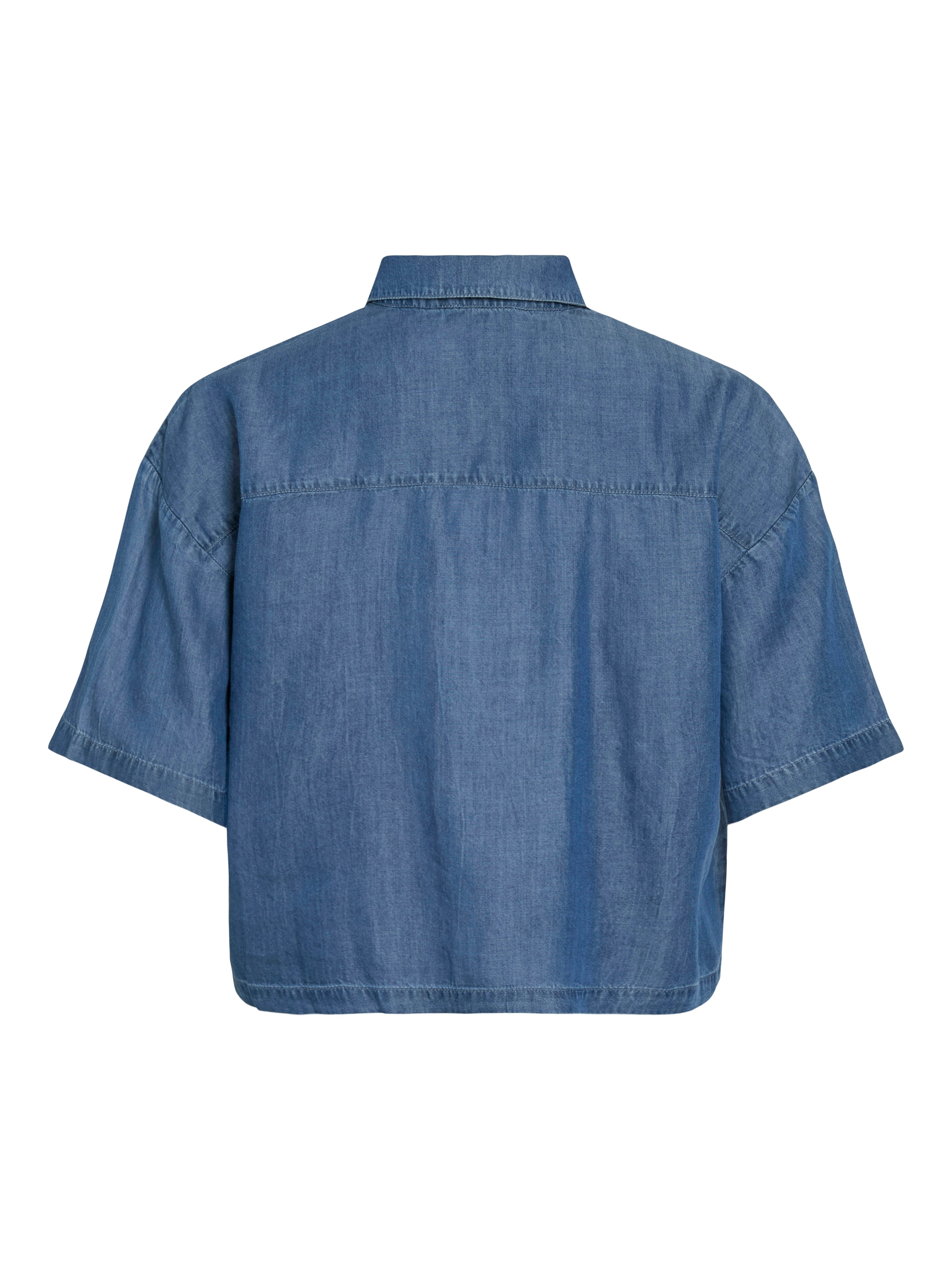 Vitevira kort skjorte - Medium Blue Denim