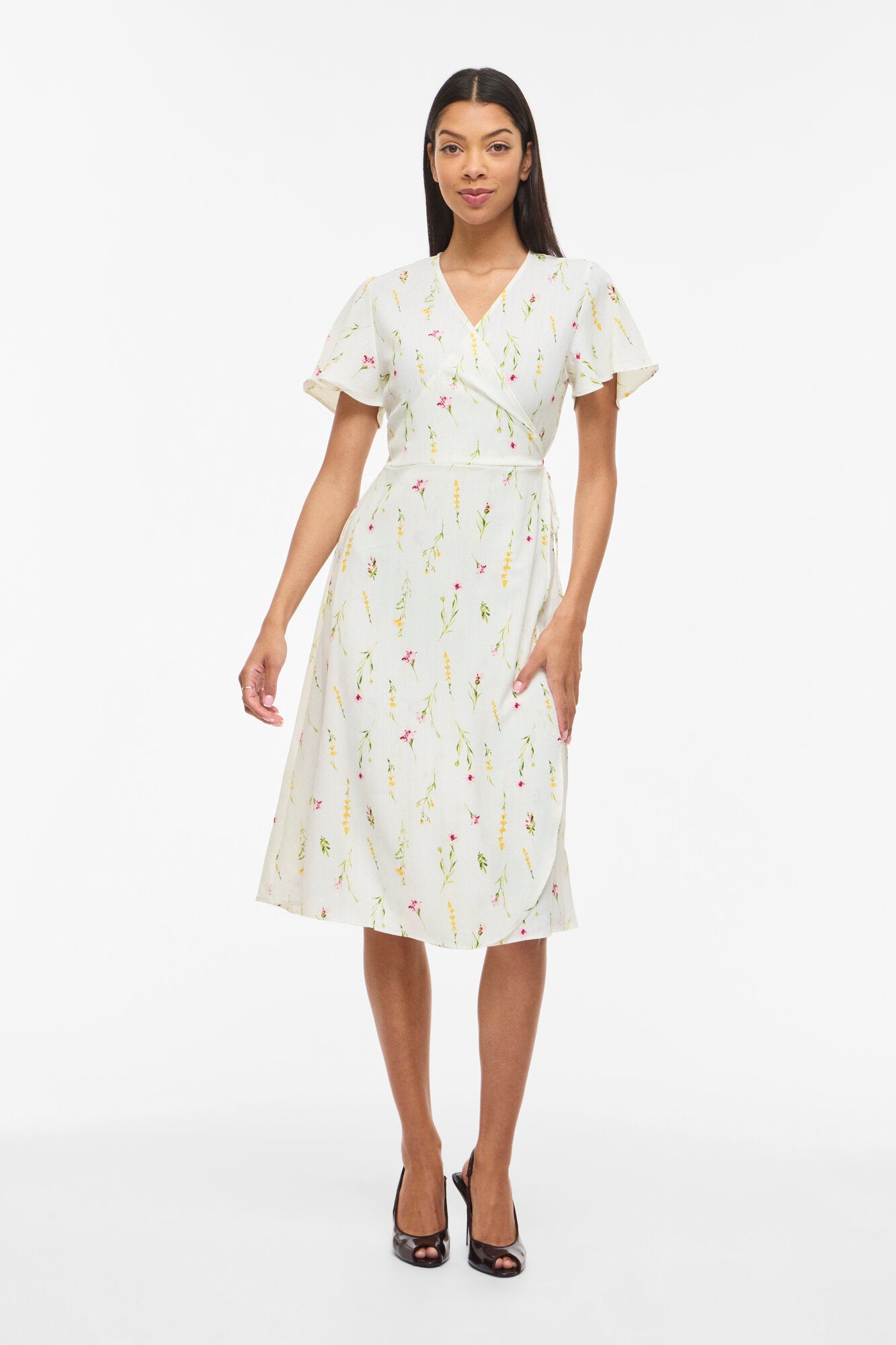 Vilovie Wrap midi kjole - Snow White