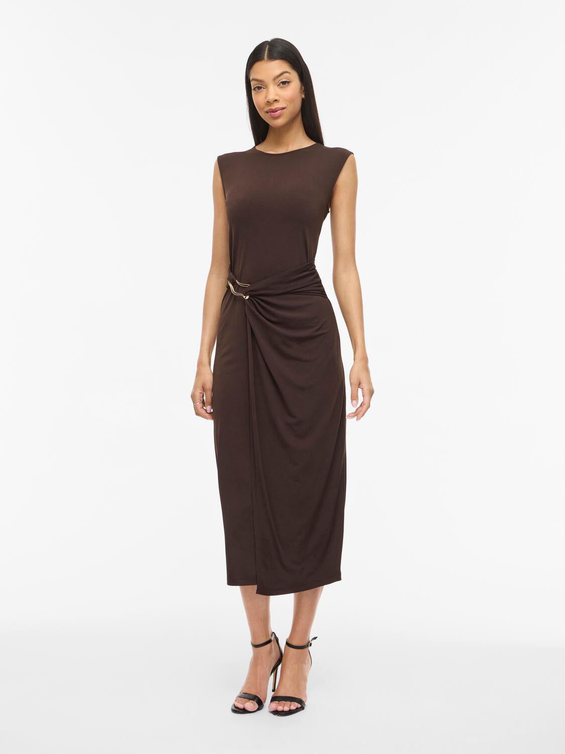 Vijustine midi kjole - Slate Black