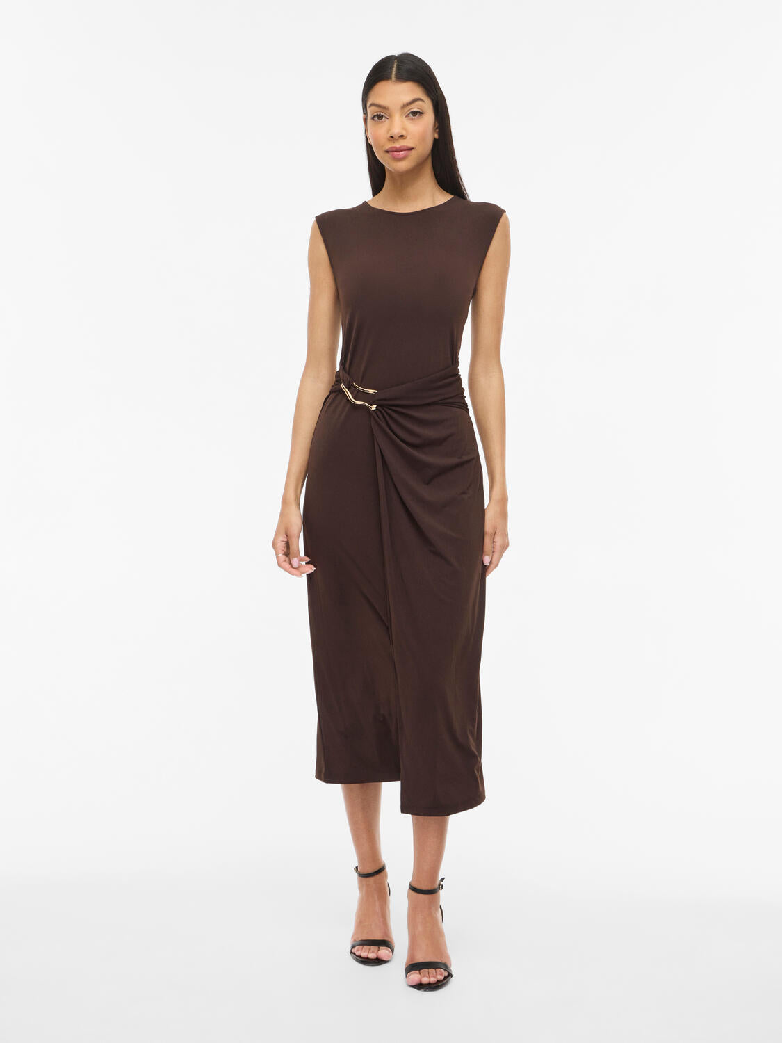 Vijustine midi kjole - Slate Black