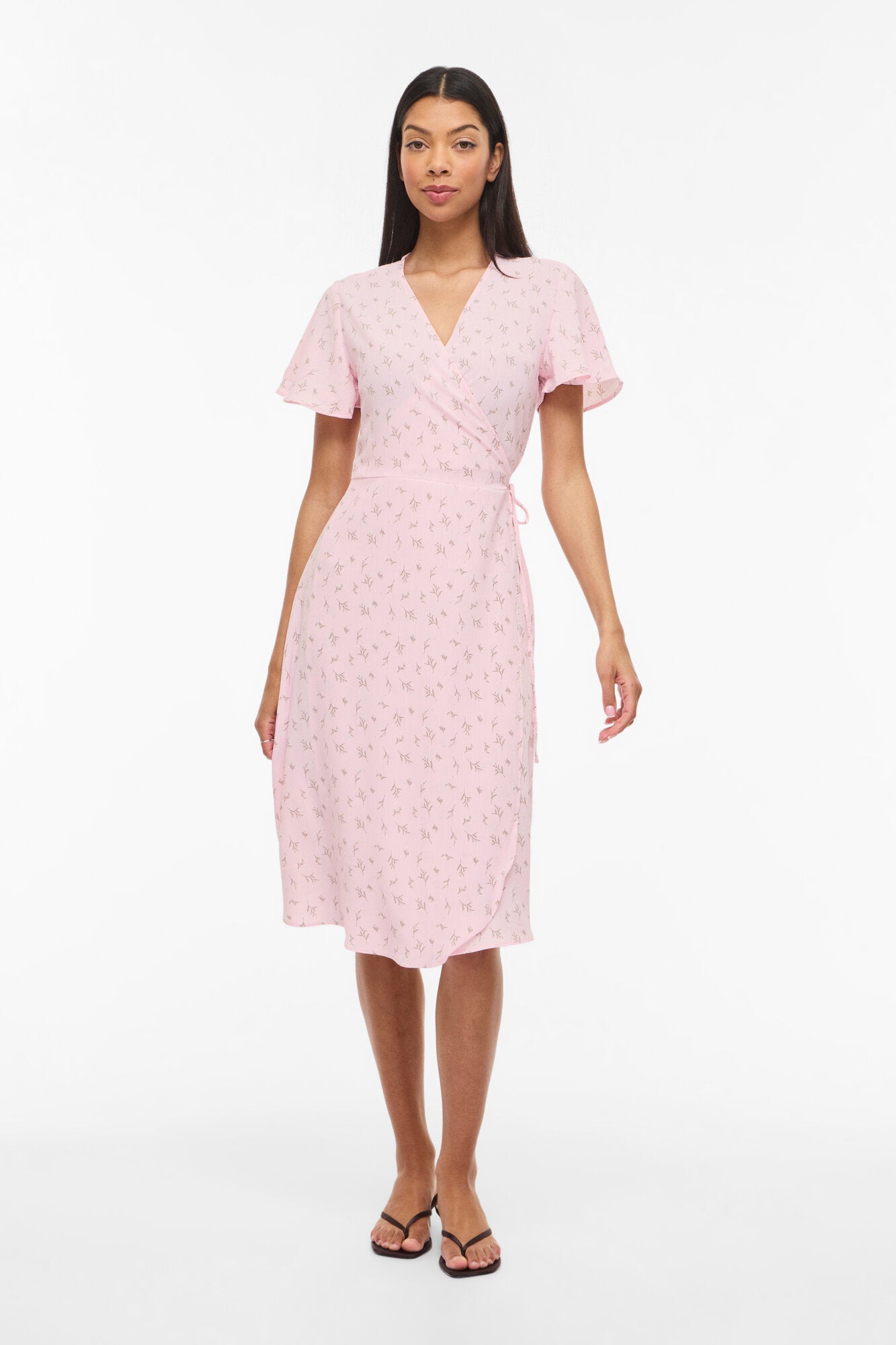 Vilovie Wrap midi kjole - Cherry Blossom