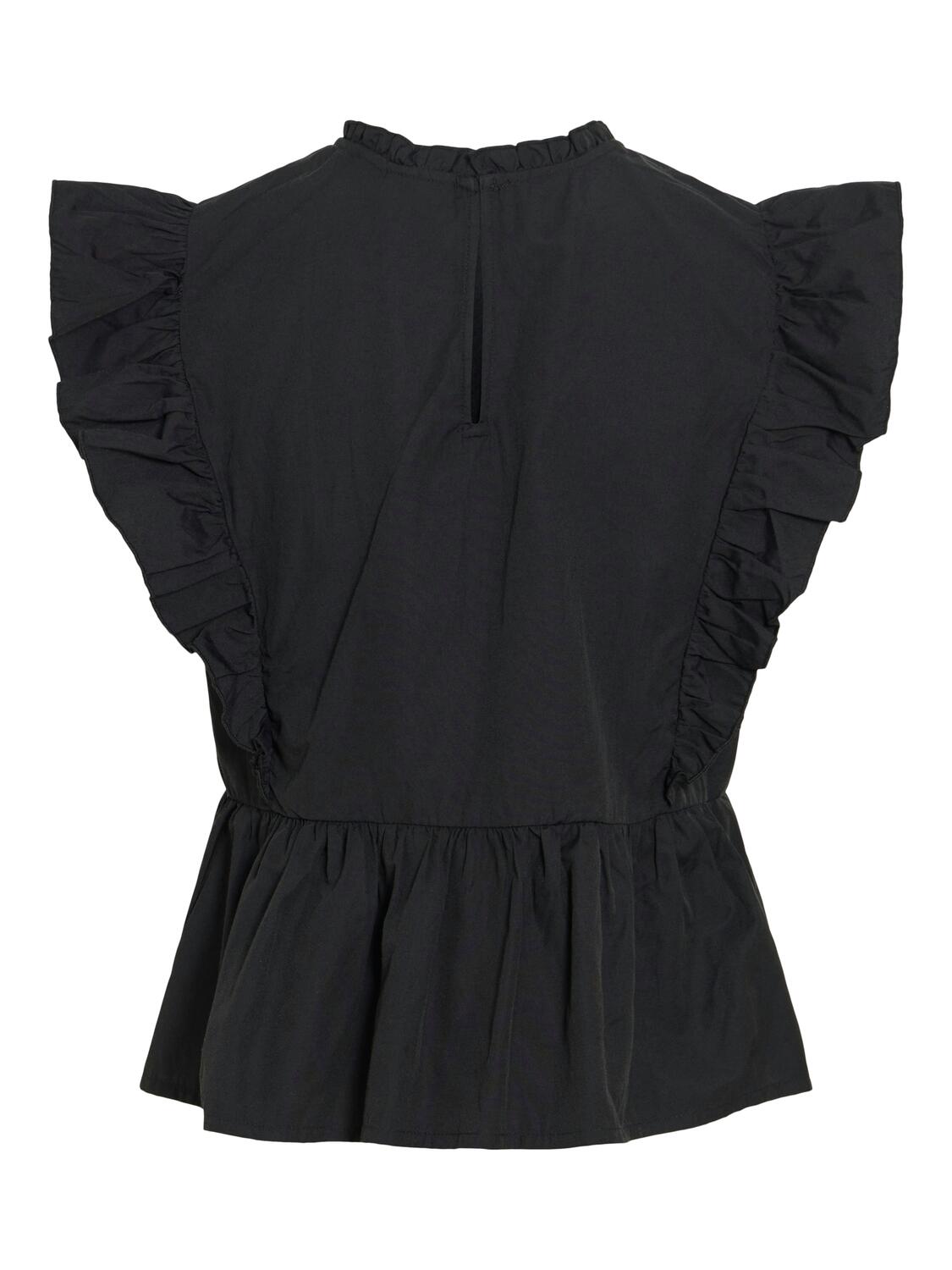 Virufella Frill top - Black Beauty