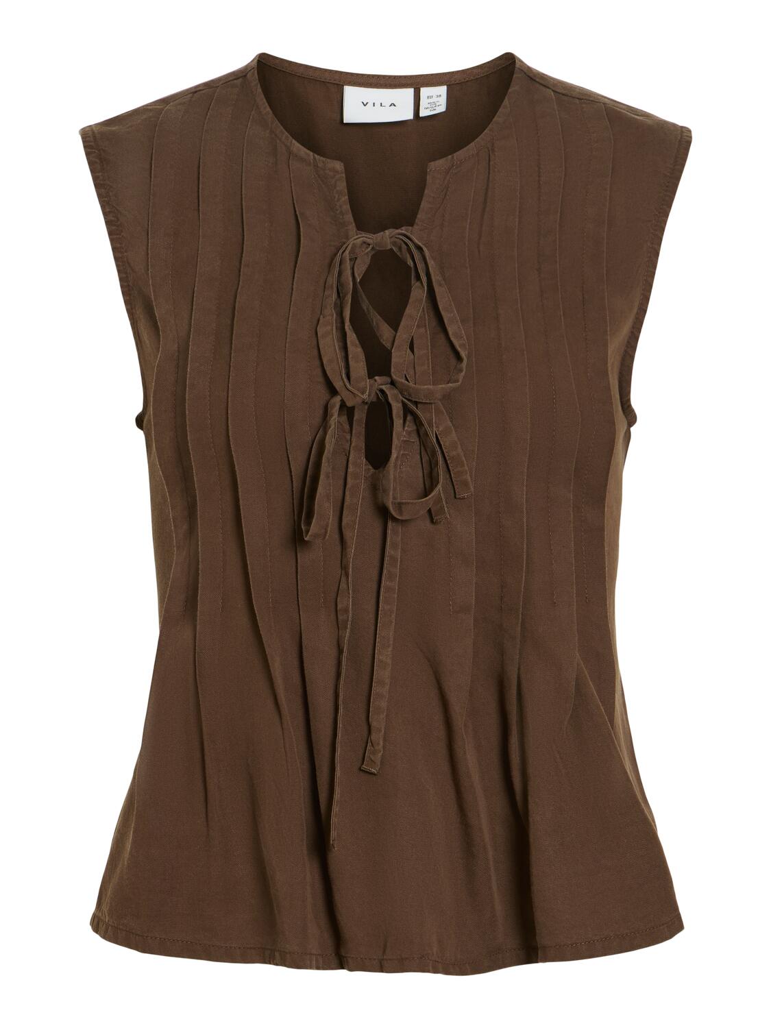 Vitevira Tiestring top - Slate Black
