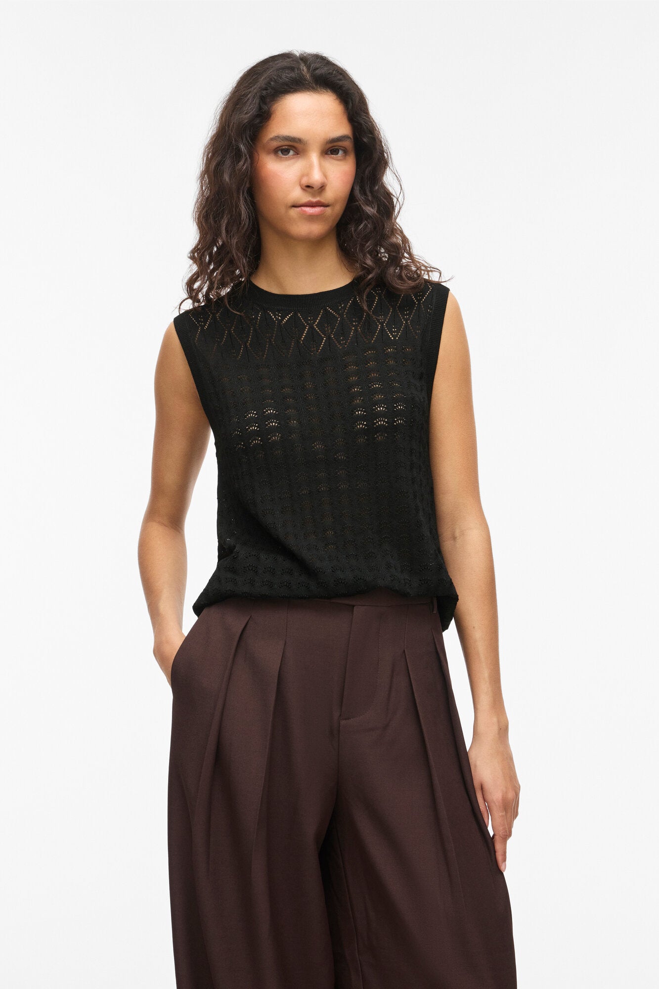 Vimylie strikket top - Black Beauty