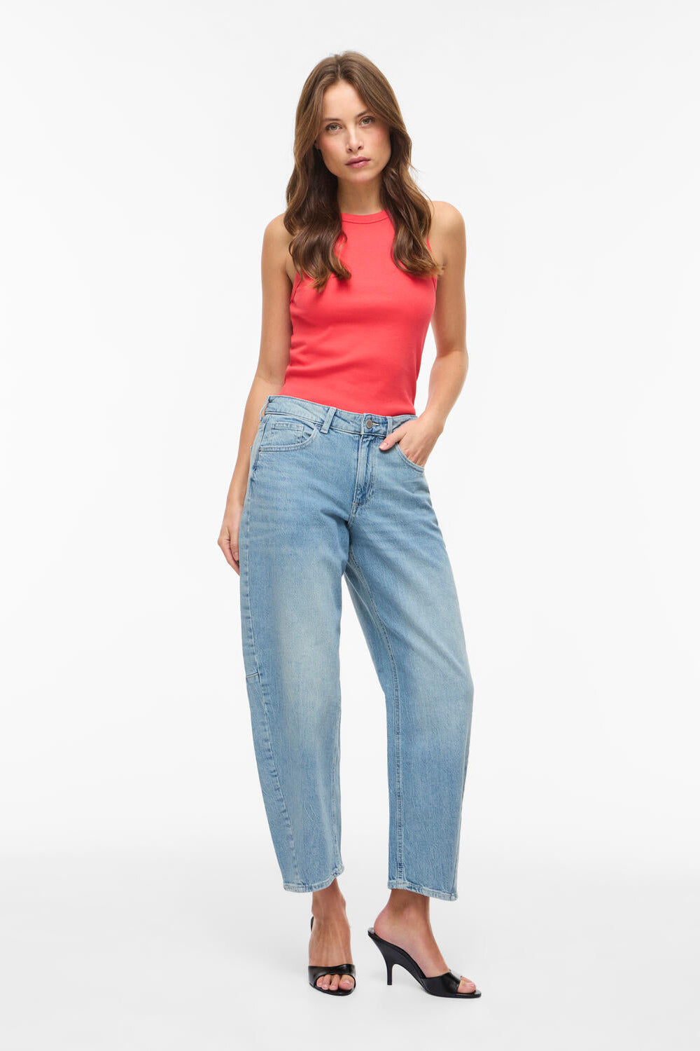 Vibrook 7/8 barrel jeans - Light Blue Denim