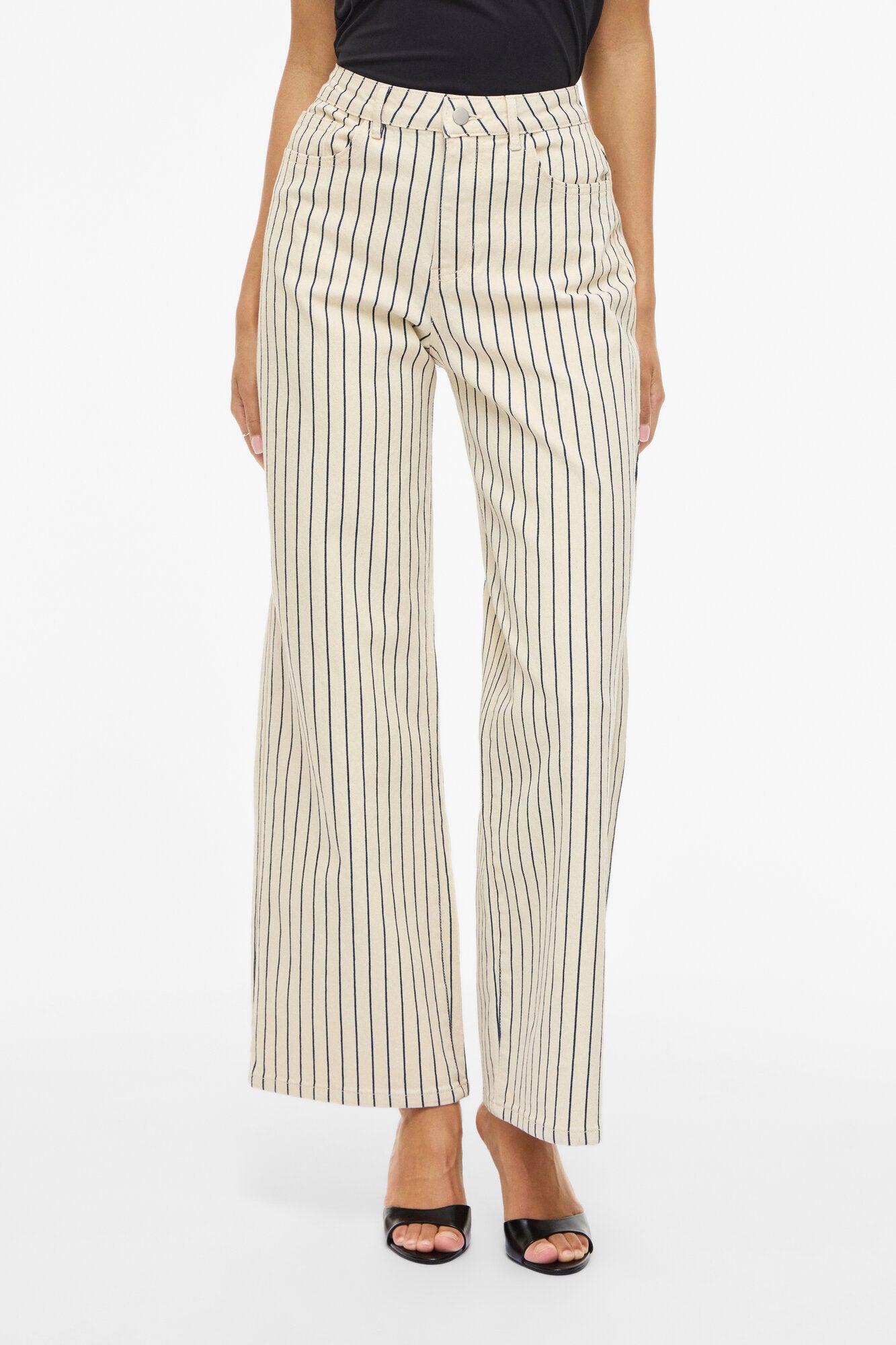 Vichia Striped jeans - Birch