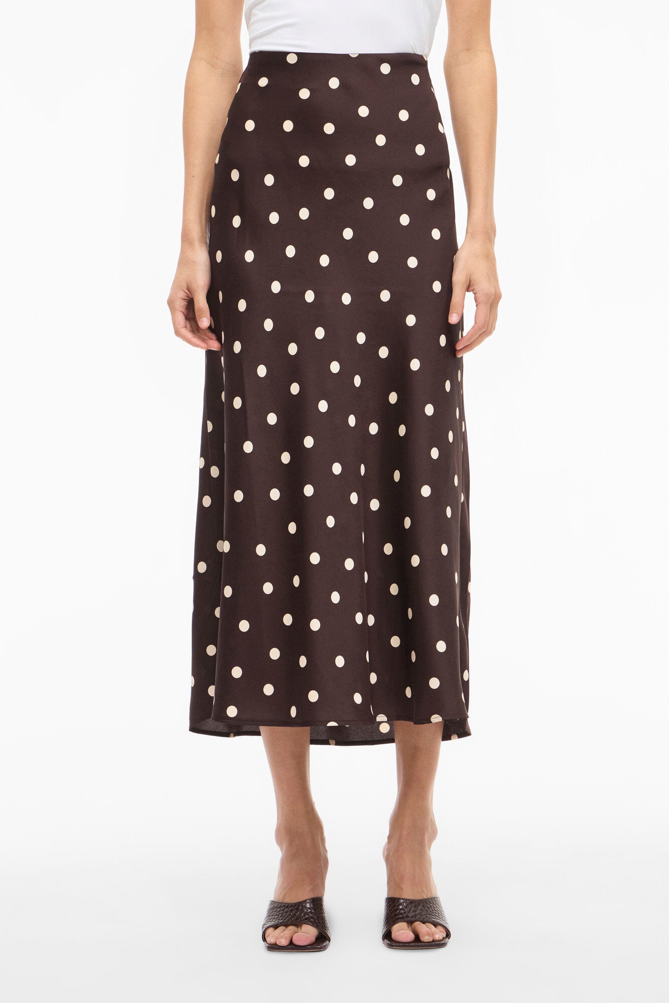 Viellette midi nederdel - Coffee Bean