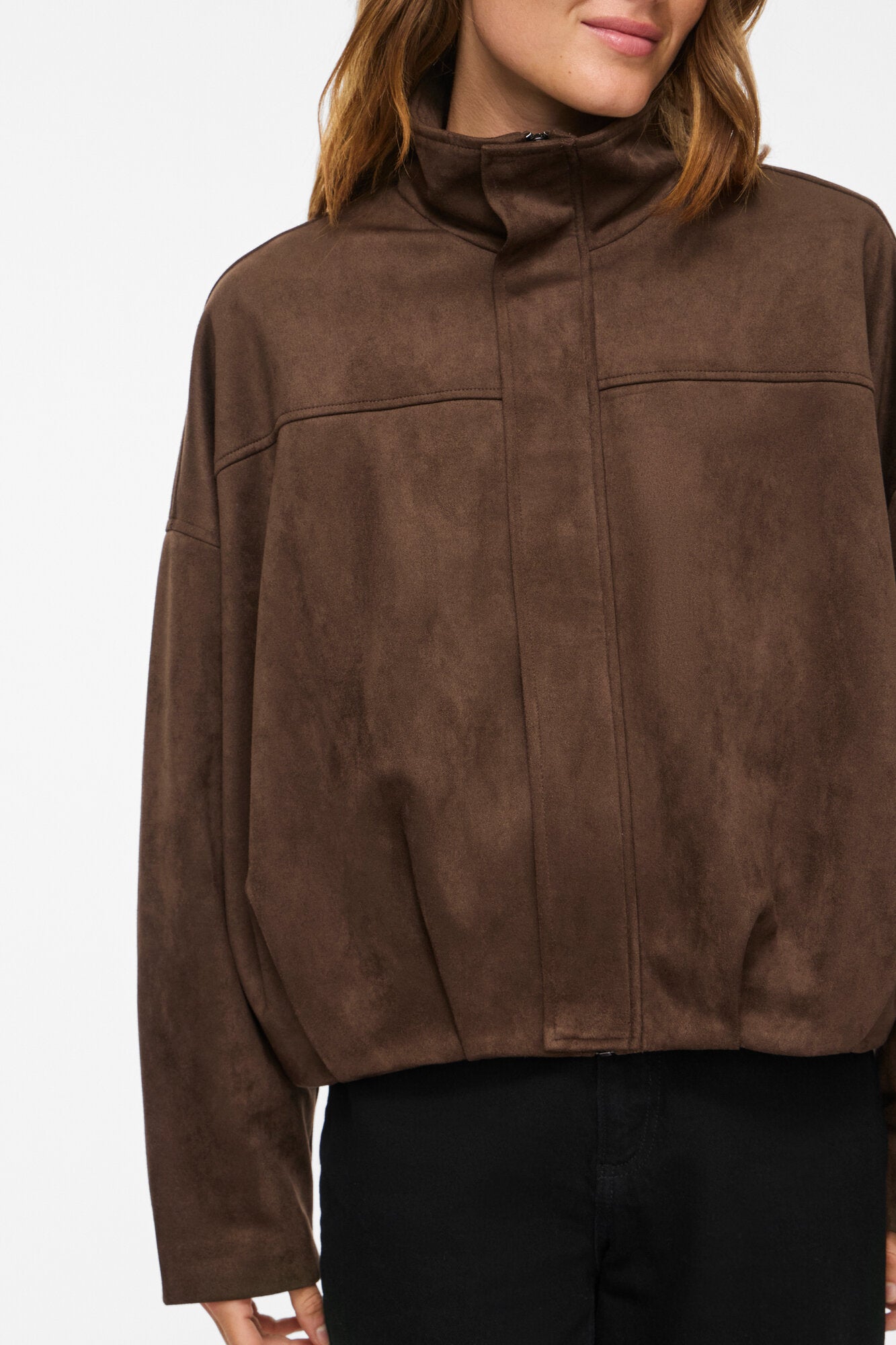 Viviral Funnel Neck jakke – Chocolate Brown