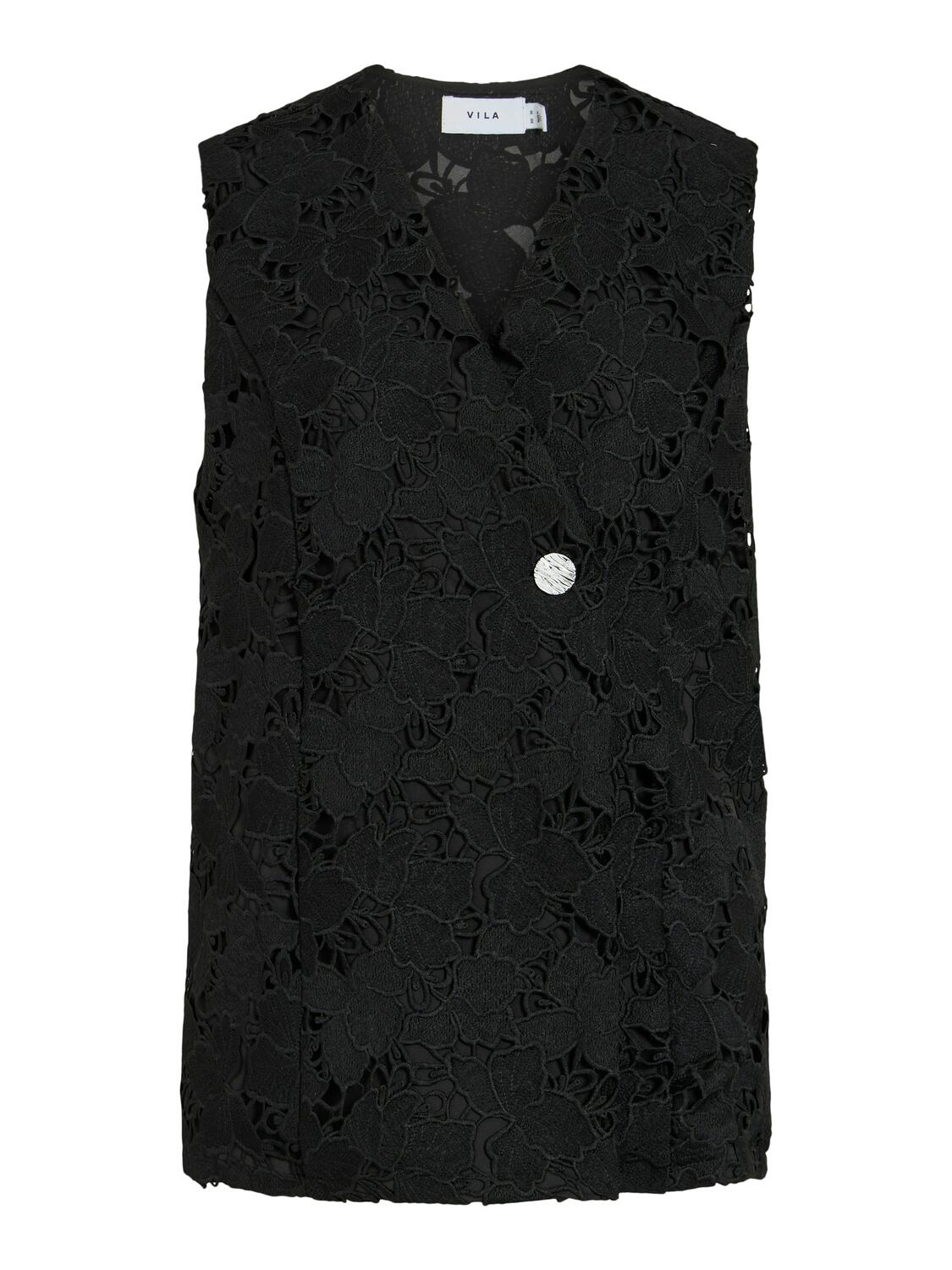 Vihylde blonde vest - sort