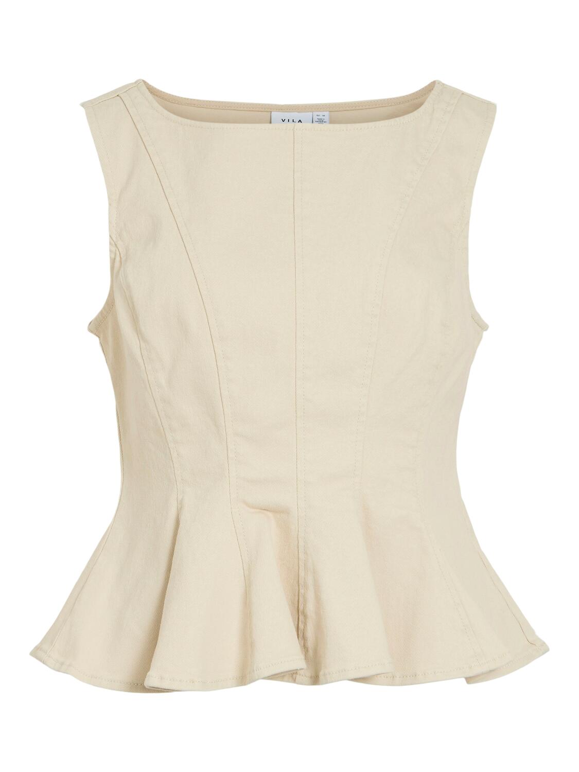 Vichia Peplum top - Birch