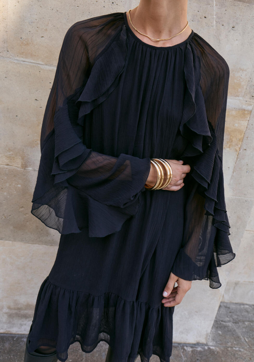 Vibinna flæse kjole - Black Beauty