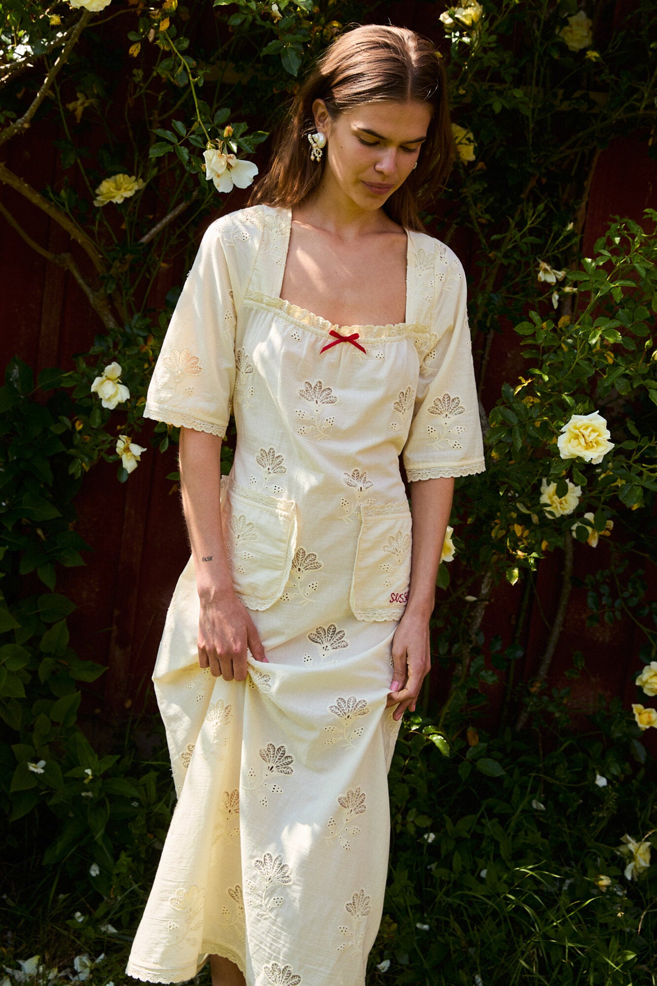 Viviette lang kjole - Pastel Yellow