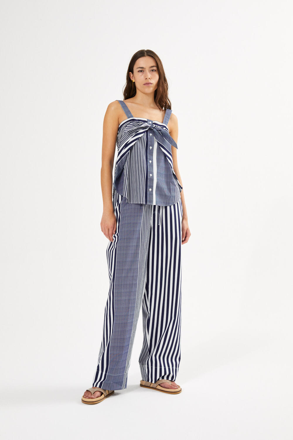 Bibs top - Navy stripe