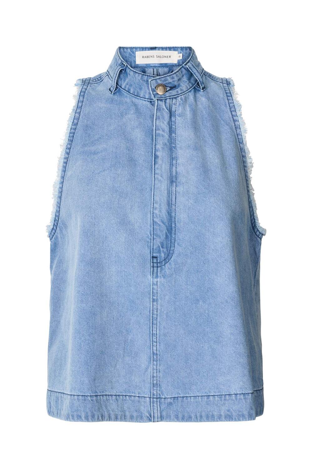 Faya Halter top - Light Washed Denim