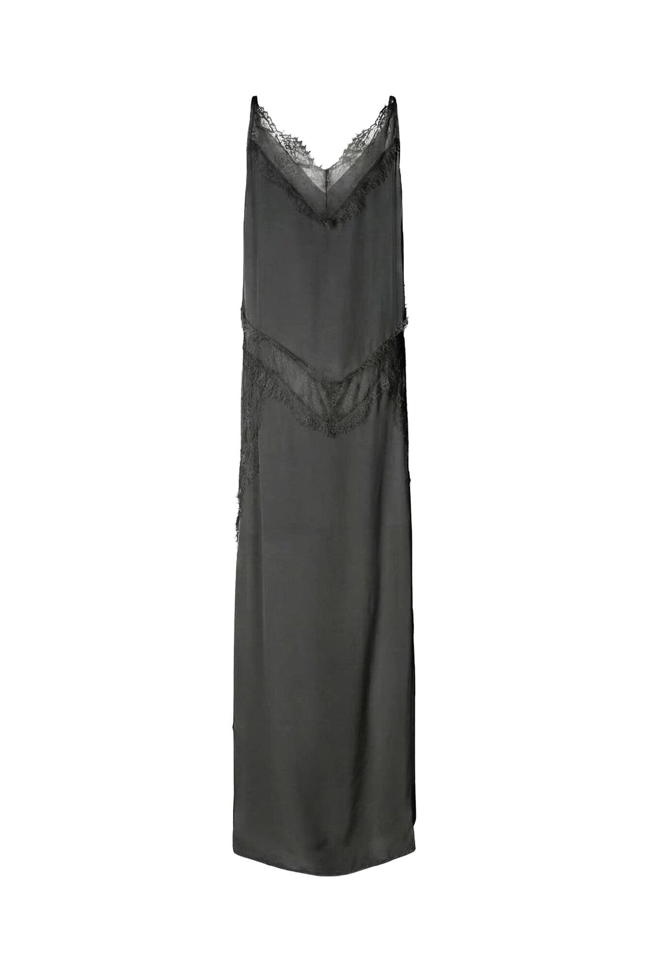 Lilou Sheer Panelled blondekjole - Faded Black