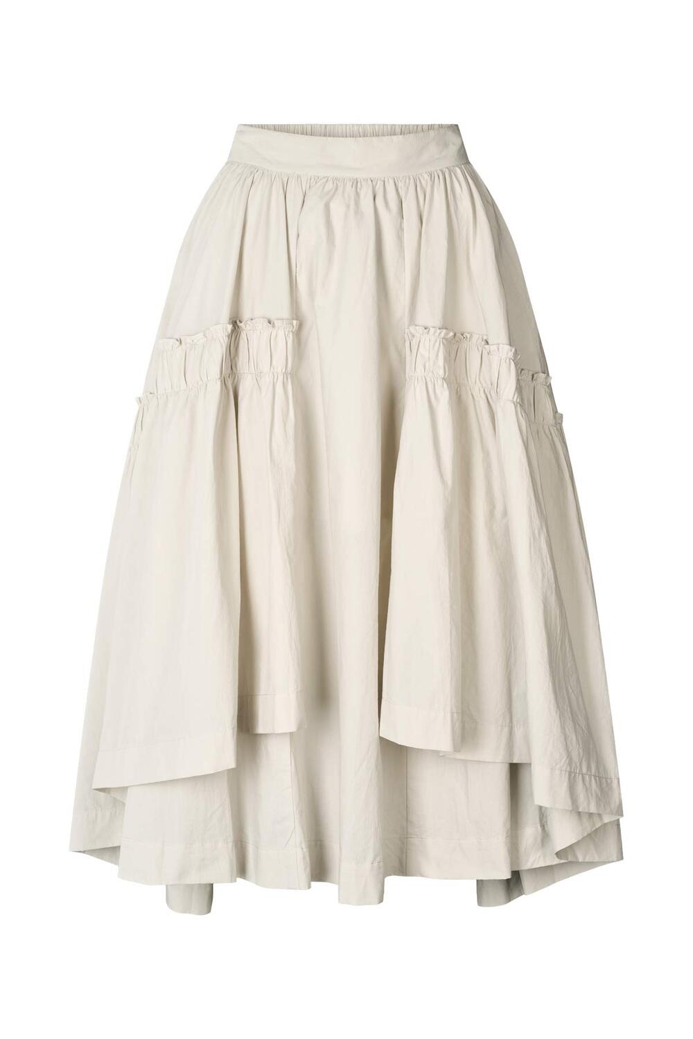 Brigida Poplin Full nederdel - Clay