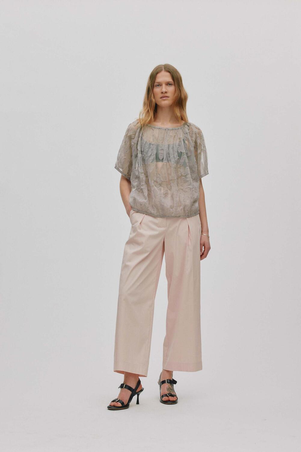 Delva bluse - Silver Grey