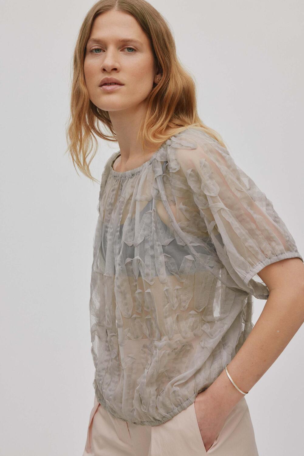 Delva bluse - Silver Grey