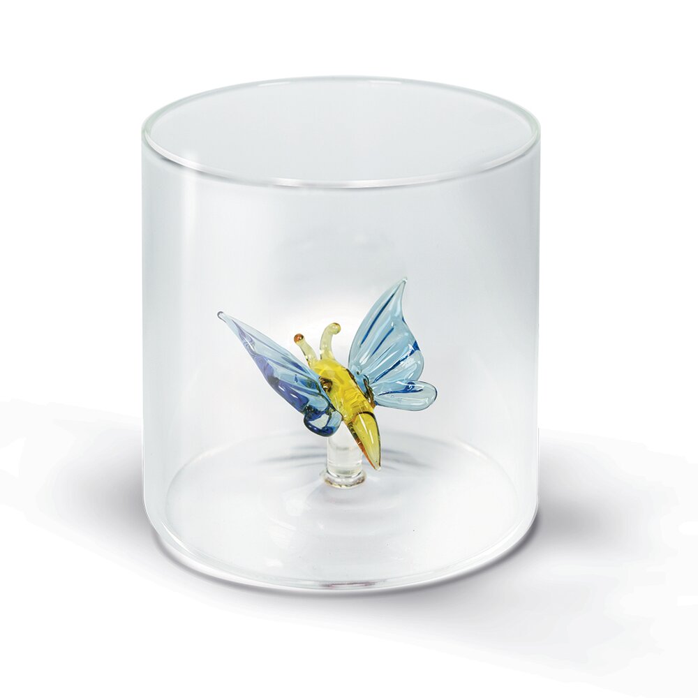 Borosilicate Glas, Butterfly - 250 ml.
