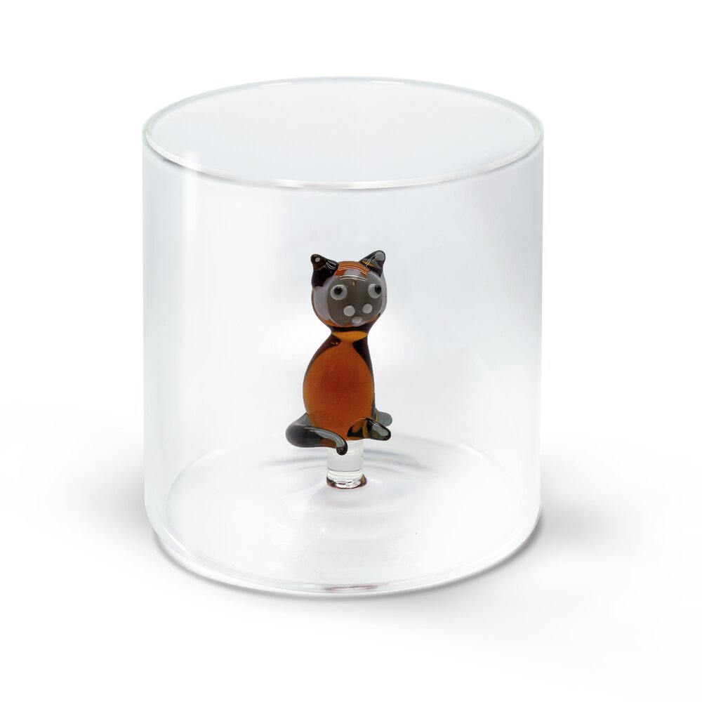 Borosilicate glas, siameser kat - 250 ml.