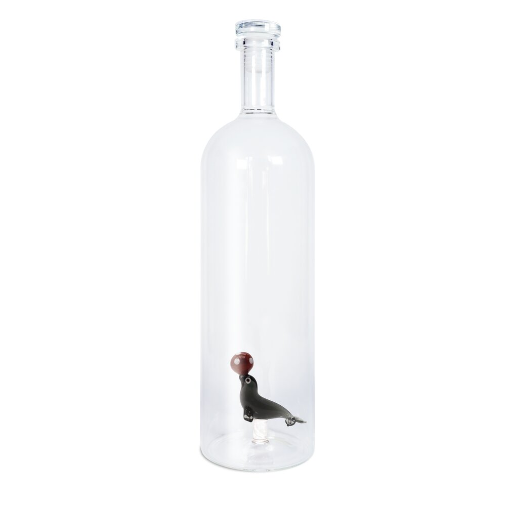 Borosilicate karaffel med prop, søløve - 1.2 L.