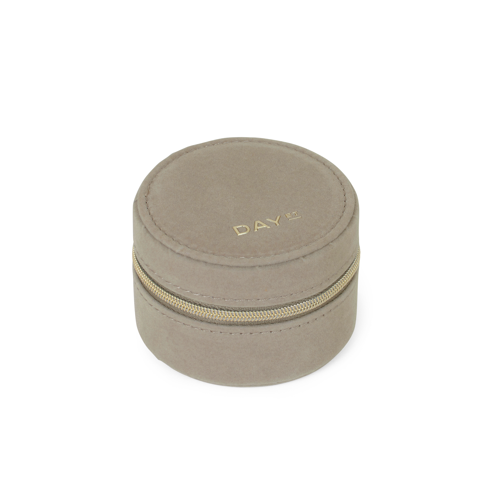 Day Jewelry Zip Round Small smykkeskrin - Cobblestone